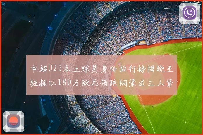 中超U23本土球员身价排行榜揭晓王钰栋以180万欧元领跑铜梁龙三人紧随其后