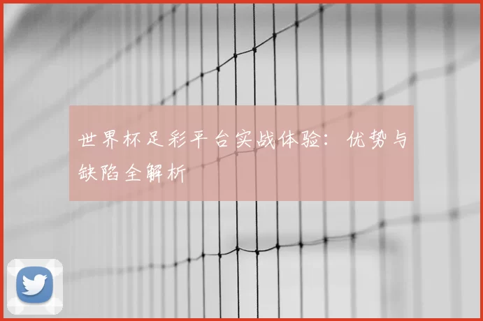 世界杯足彩平台实战体验：优势与缺陷全解析
